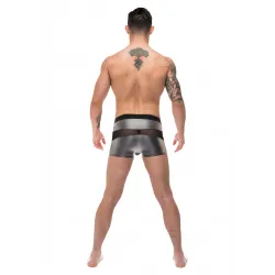 male power Boxer sexy IRON CLAD Noir-Argenté